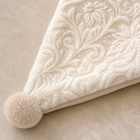 Plaid en polaire de luxe, motif floral minimaliste moderne, pour canapé, 100% fibre de polyester, pour chambre à coucher