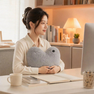 Almohada Eléctrica USB con Forma de Corazón, Cojín Calefactor de Felpa, Almohada Cálida de Invierno, Regalo de San Valentín, Personalizable OEM - Product Image 4