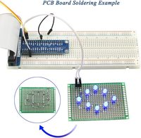Composant électronique Fun Set Robot Starter Kit PCB Soldering Electron Kit, LED & Resistor Kits pour Raspberry Pi ESP32