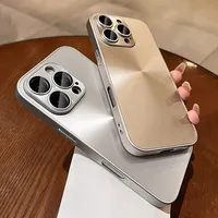 Étui de téléphone en silicone avec cadre carré CD éblouissant et protection d'objectif compatible avec iPhone 17 Air 17 16 15 14 13 12 11 Pro Max Plus