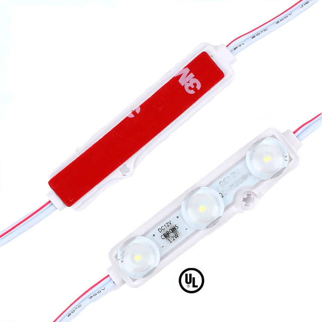 Ultra Sonic 12V 3LED Module Light 1.2W Backlight Led Tape Strip Modules 12 Volt  Led Window Light for Sign Outdoor  Light Box