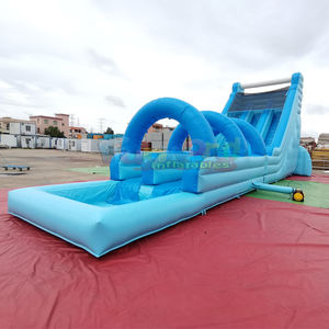 Tobogán acuático inflable gigante de calidad comercial para adultos, gran casa de brinco, tobogán acuático inflable. - Product Image 4