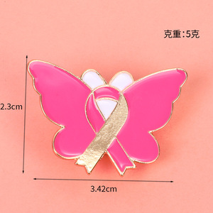 Broches de sensibilisation au cancer du sein avec ruban rose, motifs Cœur, Papillon, Couronne, Amour, Espoir, Croyance, Bijoux en alliage pour femme, Cadeau - Product Image 3