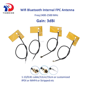 <span class=keywords><strong>Antena</strong></span> Interna de Microstrip Wifi de 2.4g, Adhesivo de 3M, Wifi de 2.4ghz, 3dbi, Flexible, MHF4, Ufl, Fpc - Product Image 3
