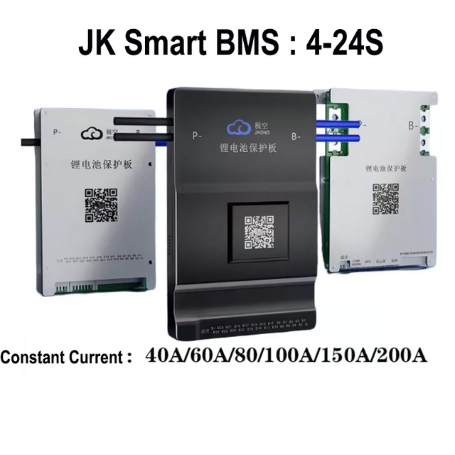 JK BMS  4-24S Lithium Battery Management System Bluetooth R485 Can Heating Function 100A-300A  with Balancer Function