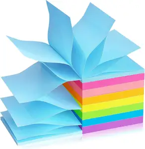 Wholesale Simple Colorful Foldable Memo Notes 80 sheets High Quality Paper Custom Accepted Sticky Note