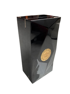 Boîte à vin/bière rectangulaire en MDF finition piano, faite à la main, pour une bouteille, emballage cadeau avec couvercle à charnière, poignée pour mariage/anniversaire - Product Image 2