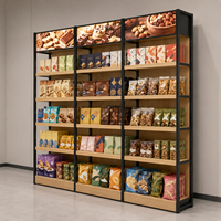 Étagère de présentation personnalisée à panneaux perforés, double face, en métal, pour supermarché, magasin de détail, marchandises