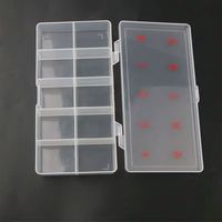Boîte de rangement pour accessoires de nail art avec logo personnalisé, organisateur de strass pour ongles, boîte de rangement pour pointes d'ongles, boîte de rangement pour nail art avec 10 espaces numérotés