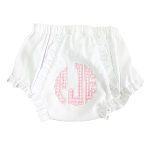 Bloomers con monograma, 100% algodón, ropa nueva, juegos de regalo para ducha, cubierta de pañal para niña - Product Image 4