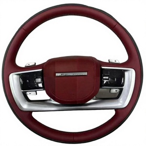 Nouvel ensemble de volant en bois de pêche noir/rouge adapté à la mise à niveau de style des Land Rover Range Rover 202 L460 LR109199 - Product Image 2