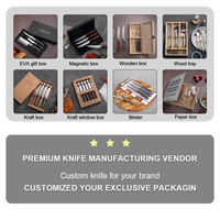 Couteau à steak Garwin Custom Laguiole, lame en acier inoxydable finition miroir, manche en bois Pakka, certifié LFGB, vente en gros pour restaurants