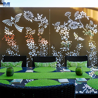 Porte Bureau Panneau Métallique Découpé au Laser Aluminium Extérieur Séparateur de Vie Privée Salon Intérieur Cloisons Diviseur Chambre Mur Rideau
