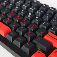 Customized Japanese Bushido Keycaps Durable Pbt 129 Keys Dye-Sub Cherry Profile for 61/87/104/108 Mx Switch Mechanical Keyboard