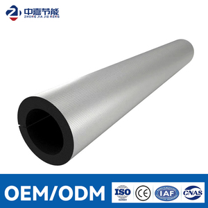 Tube d'isolation en mousse de caoutchouc pré-découpé en aluminium, à cellules fermées, imperméable, pour conduite d'eau réfrigérée - Product Image 1