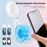 Lampe LED magnétique pliable pour selfie, lumière d'appoint portable pour téléphone, fixation magnétique puissante pour smartphone, streaming vidéo en direct