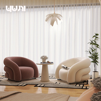 Haut de gamme Designer unique canapé chaise tissu incurvé loisirs bureau à domicile Simple moderne salon lumière luxe petit paresseux pour Bar