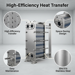 Échangeur de chaleur à plaques en titane |   Solution de transfert industrielle refroidie par air pour CVC et refroidissement de processus - Product Image 6