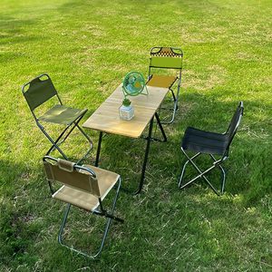 Bàn gỗ gấp gọn nhẹ bền hiện đại với khung kim loại dùng cho cắm trại, dã ngoại, du lịch, sân vườn & công viên - Product Image 4