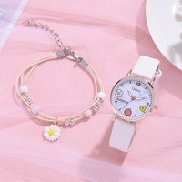 Ensemble de montres pour enfants WW033, montres pour étudiants, enfants, montre rose pour filles, bracelet en cuir, montre à quartz pour enfant, montre-bracelet pour fille, cadeau, horloges