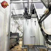 Ligne d'abattage de bétail robuste WFA, machine d'abattage halal avec moteur et pompe, 120-200 pièces/heure, approvisionnement direct usine