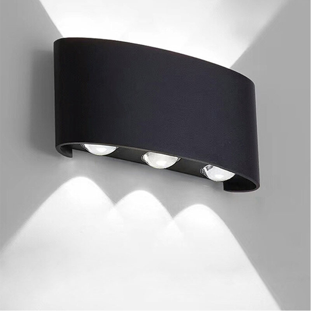 220V Modern Outdoor Exterior Linear Strip Wall Lamp 3000K Warm White Garden Sconce Long LED Wall Light