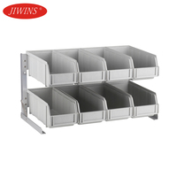 Boîte de rangement pour ustensiles en plastique commercial, 4 compartiments, porte-couverts, plateau de rangement pour restaurant, buffet