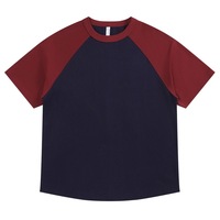 Camisetas de Moda Urbana 100% Algodón, Camisetas con Estampado Personalizado en Relieve, Cuello Redondo, Costuras en Contraste para Hombre