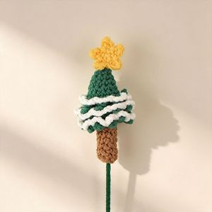 Bouquet de Noël fini, tricoté à la main, transfrontalier, en fil de coton, avec branche florale Père Noël et noisette de Sibérie, pour décoration - Product Image 2
