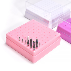 KADS 100 Hole Nail <b>Drill</b> <b>Bit</b> <b>Storage</b> Box Plastic Manicure <b>Drill</b> <b>Bits</b> Display Organizer Case Large Capacity Manicure Tool <b>Storage</b> - Product Image 5
