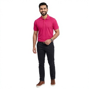 Logotipo personalizado sólido de golf para hombres para camisetas transpirable cuello redondo manga corta algodón poliéster tela al por mayor - Product Image 1