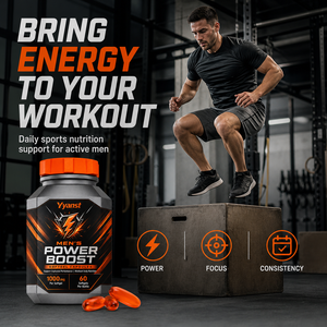 Capsules de Gélules Molles Power Boost pour Hommes 1000mg 60 unités – Adulte, Riches en Fibres, Améliore la Force Musculaire et la Concentration Mentale – Personnalisation OEM/ODM pour le Sport - Product Image 5