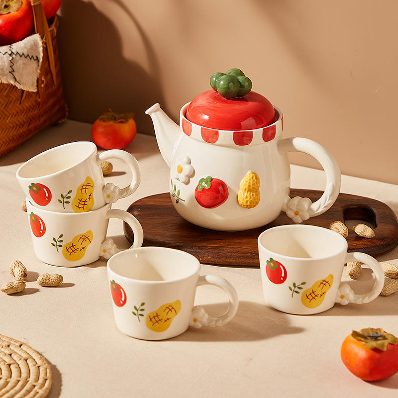 Buen caqui cacahuete-agua set-1 olla 4 tazas-comprar 6 juegos caja de regalo