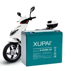 ईबाइक के लिए XUPAI लॉन्ग लाइफ 6 DZF 20 agm बैटरी 12V20AH