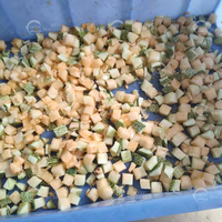 Industriële automatische fruit- en groenteblokjes snijmachine voor ananas, kokosnoot, wortel, aardappel, ui, mango en andere voedingsmiddelen.