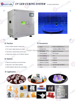 Boîte de durcissement UV LED haute efficacité 395nm 405nm pour chaussures imprimées en 3D, bijoux, four de durcissement UV LED pour impression 3D, boîte de durcissement de résine UV
