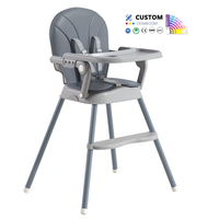 Chaise haute pour bébé, hauteur réglable, confortable, multifonctionnelle, siège portable, chaise d'alimentation pour la cuisine et la salle à manger
