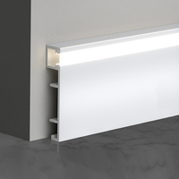 Bande de profil de plinthe murale à LED de conception moderne personnalisée du fabricant chinois en alliage d'aluminium