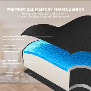 <strong>Best</strong> Selling Ergonomic Gel Cooling Memory Foam <strong>Seat</strong> <strong>Cushion</strong> with Breathable Removable Cover for <strong>Pressure</strong> <strong>Relief</strong> - Product Image 2
