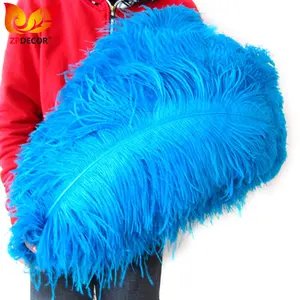 ZPDECOR Atas Berbulu Kualitas 60-65 Cm Dicelup Pirus Bulu Burung Unta untuk Samba Kostum Karnaval