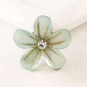 YiYi Оптовая Продажа корейские Популярные Красочные цветы заколки для волос со стразами милые мини заколки для волос из сплава для женщин - Product Image 4