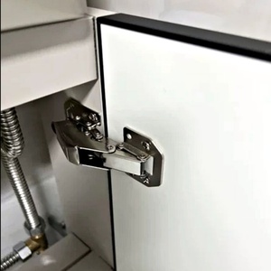 Charnière à ressort sans fente de 3 pouces pour porte d'armoire, charnière grenouille à 90 degrés pour cuisine moderne, salon, bureau à domicile - Product Image 6