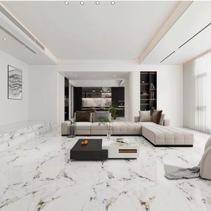 Vente flash : Carreaux de sol en porcelaine brillante bleu ciel 600x600, antidérapants, pour salle de concert et restaurant - Product Image 5