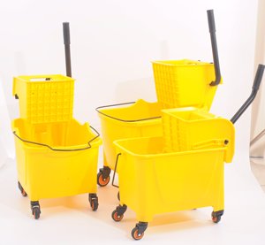 Ember pel pembersih diri dengan penggulung terbaik keranjang plastik 36L untuk penggunaan air di restoran 20L PP PVC bahan bambu - Product Image 4