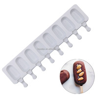 4/8 Cellule Maison Sorbet Moules Magnum Silicone Crème Glacée Moules Plateau Avec Popsicle Bâton DIY Machine À Glaçons Moule Bac À Glace