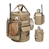 Sac seau de baseball, organisateur d'accessoires d'entraînement de baseball, sac seau de softball avec fond antidérapant