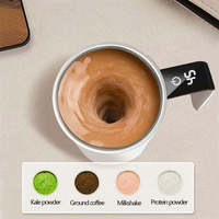 Mug mélangeur intelligent portable en acier inoxydable avec détection de température et agitation automatique pour café