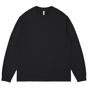 เสื้อแขนยาวทรงโอเวอร์ไซส์ผ้าฝ้ายถักคุณภาพสูง 100% สวมใส่สบาย ระบายอากาศได้ดี แห้งเร็ว เหมาะสำหรับเล่นกีฬาและสวมใส่ลำลอง - Product Image 1