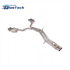 ระบบท่อไอเสียแบบ Catback วาล์วควบคุมประสิทธิภาพสูง ผลิตจากสแตนเลส 304 พร้อมปลายท่อแบบ Quad และผิวขัดเงา สำหรับ Audi S5 B9 3.0T - Product Image 2