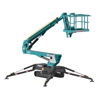 Plateforme élévatrice à flèche sur chenilles Lemax LT16, entraînement hydraulique multi-puissance, hauteur de plateforme maximale de 24 m, grand rayon d'action pour la construction